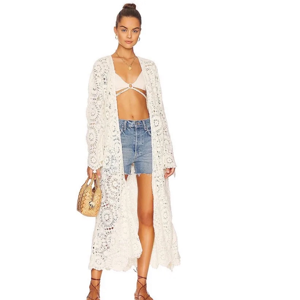 Free People Melanie Crochet Duster